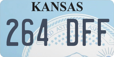 KS license plate 264DFF