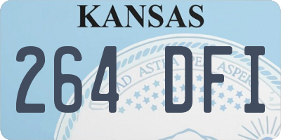 KS license plate 264DFI