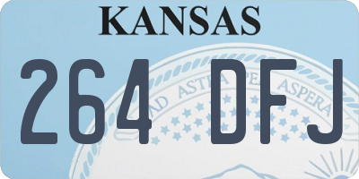 KS license plate 264DFJ
