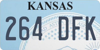 KS license plate 264DFK