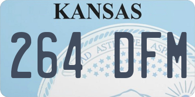 KS license plate 264DFM
