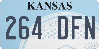 KS license plate 264DFN