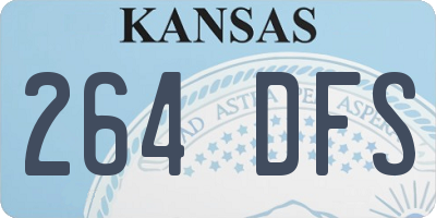 KS license plate 264DFS