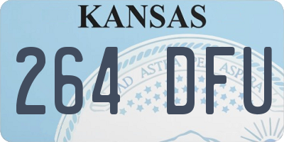 KS license plate 264DFU