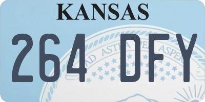 KS license plate 264DFY