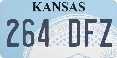 KS license plate 264DFZ