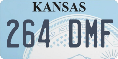 KS license plate 264DMF
