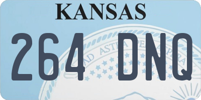 KS license plate 264DNQ
