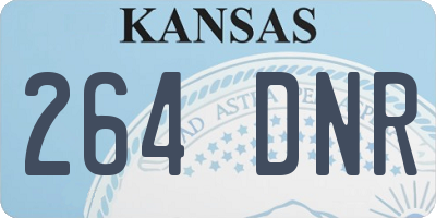 KS license plate 264DNR
