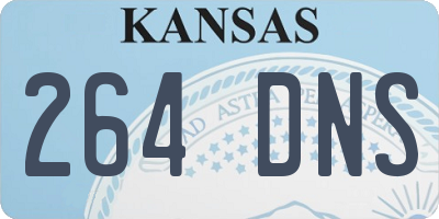KS license plate 264DNS