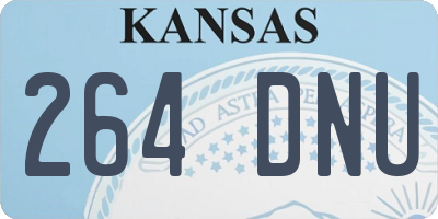 KS license plate 264DNU