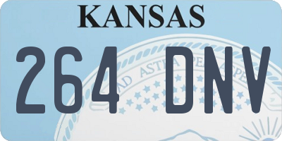 KS license plate 264DNV
