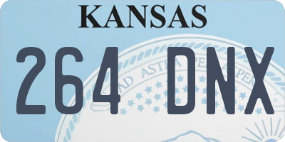 KS license plate 264DNX