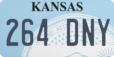 KS license plate 264DNY