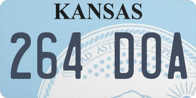 KS license plate 264DOA
