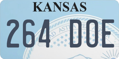 KS license plate 264DOE