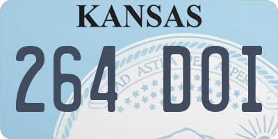KS license plate 264DOI