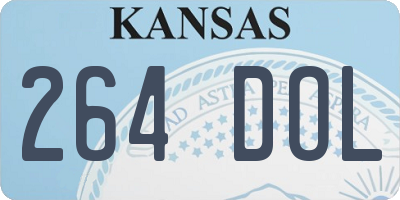 KS license plate 264DOL