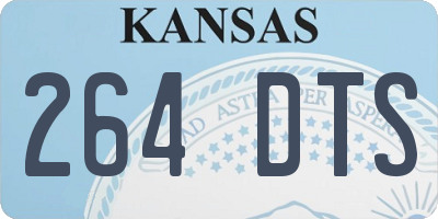 KS license plate 264DTS