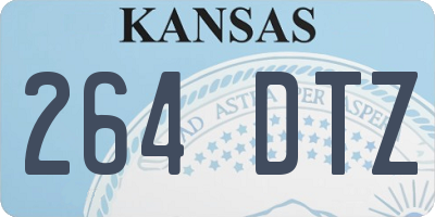 KS license plate 264DTZ
