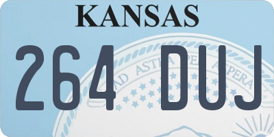 KS license plate 264DUJ