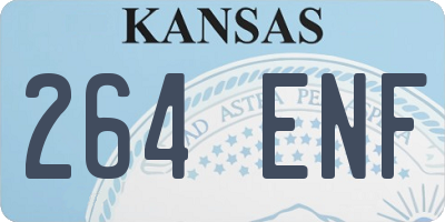 KS license plate 264ENF
