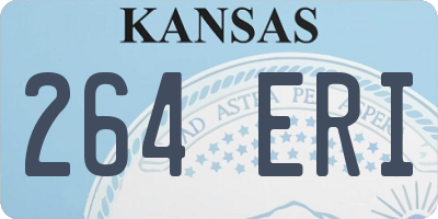 KS license plate 264ERI