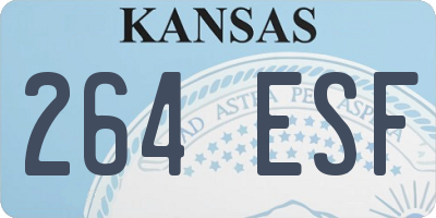 KS license plate 264ESF