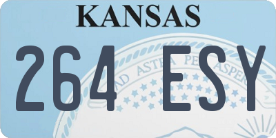 KS license plate 264ESY