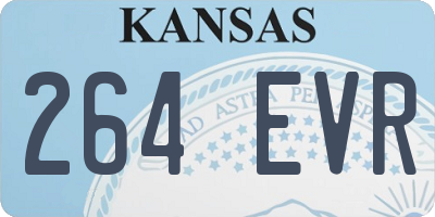 KS license plate 264EVR