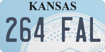 KS license plate 264FAL