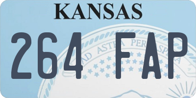 KS license plate 264FAP