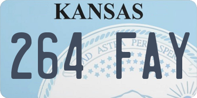 KS license plate 264FAY