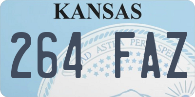 KS license plate 264FAZ