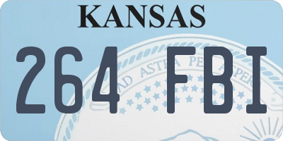 KS license plate 264FBI