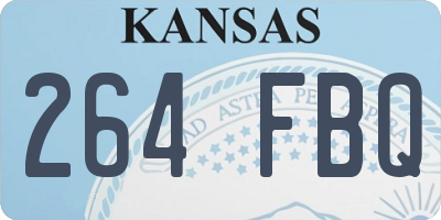 KS license plate 264FBQ