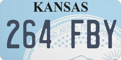 KS license plate 264FBY