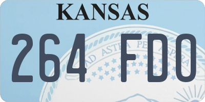 KS license plate 264FDO