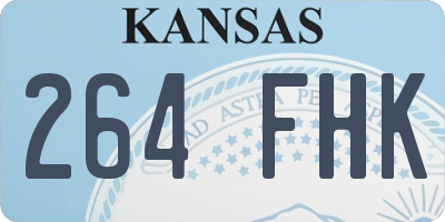 KS license plate 264FHK