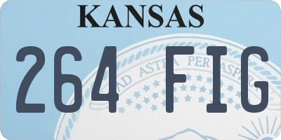 KS license plate 264FIG
