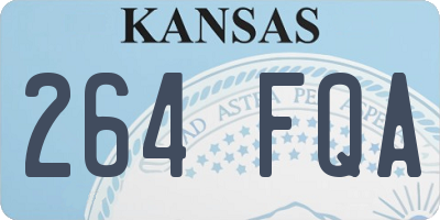 KS license plate 264FQA