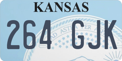 KS license plate 264GJK