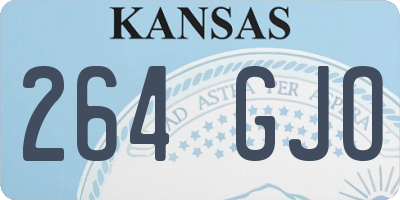 KS license plate 264GJO