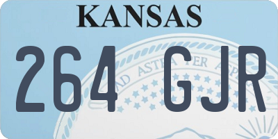 KS license plate 264GJR
