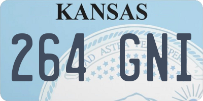 KS license plate 264GNI