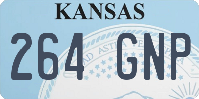 KS license plate 264GNP