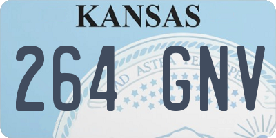 KS license plate 264GNV