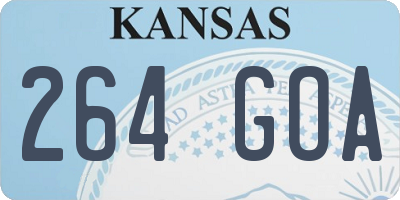KS license plate 264GOA