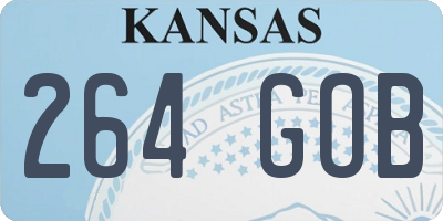 KS license plate 264GOB