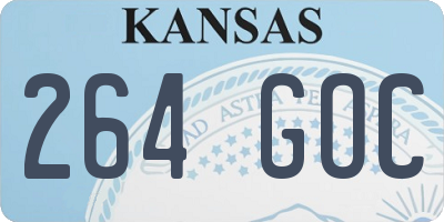 KS license plate 264GOC